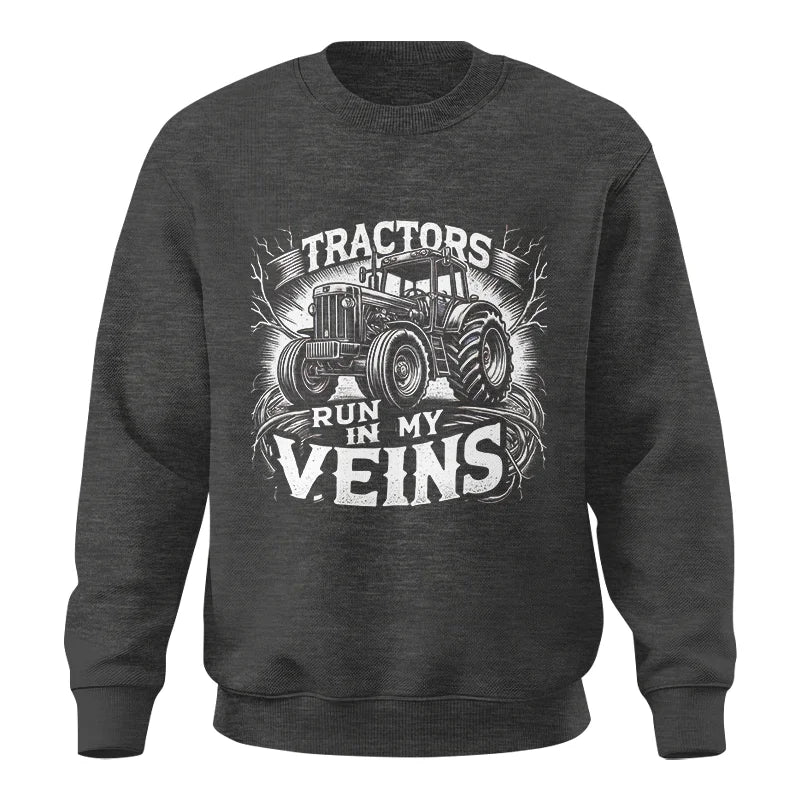 Image of Tractors Run In My Veins - Unisex Crewneck Sweatshirt