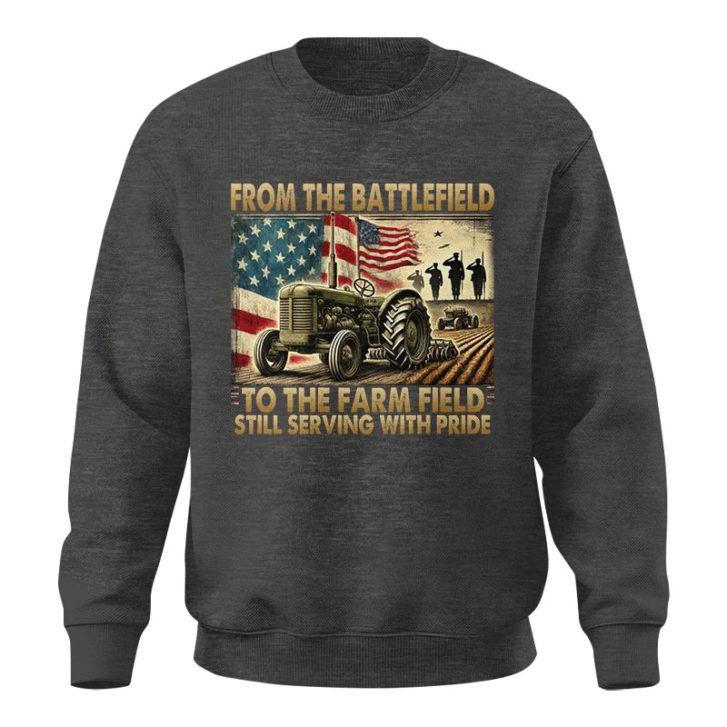 Veteran Farmer From The Battlefield To The Farm Field 1 - Unisex Crewneck Sweatshirt