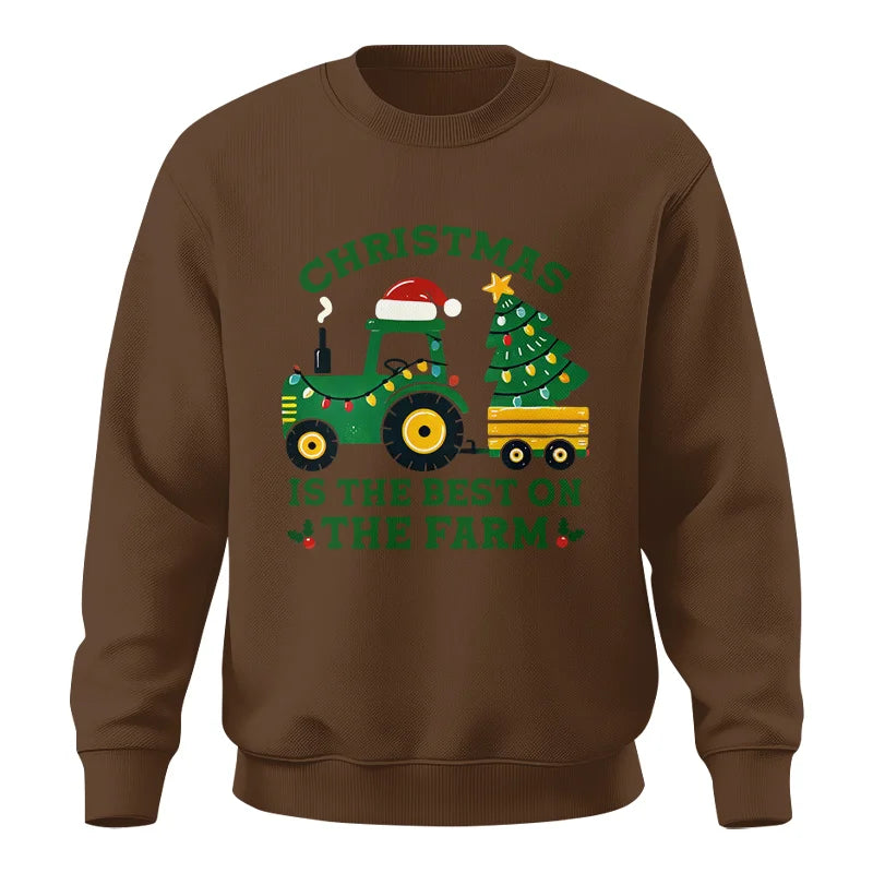 Image of Christmas Is The Best On The Farm - Unisex Crewneck Sweatshirt