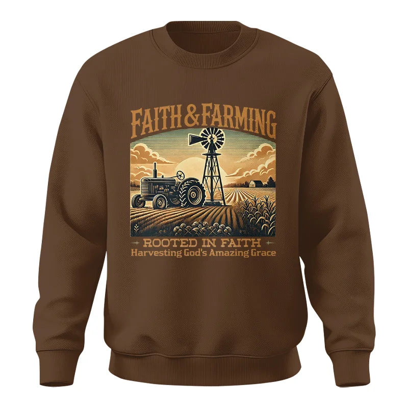 Image of Faith And Farming 3 - Unisex Crewneck Sweatshirt