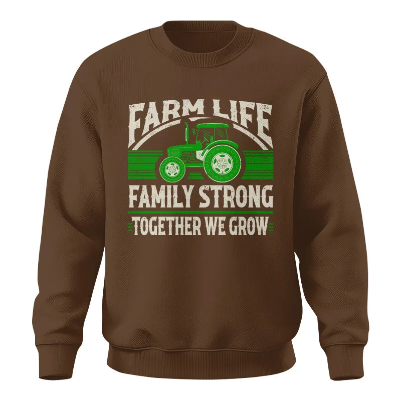 Farm life Family Strong_Together We grow - Unisex Crewneck Sweatshirt