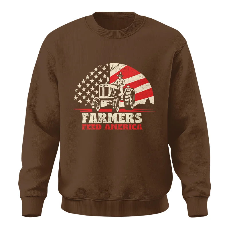 Image of Farmers Feed America Support Farmers - Unisex Crewneck Sweatshirt