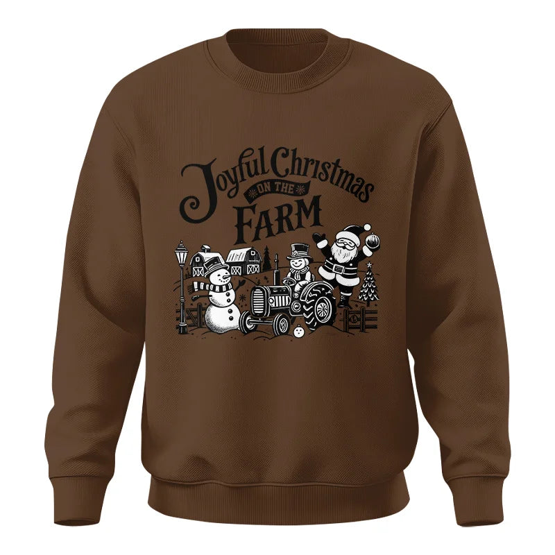 Joyful Christmas On The Farm 1 - Unisex Crewneck Sweatshirt