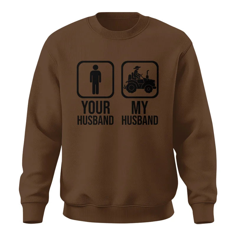 My Husband Is Cooler Than Yours Funny Farm Tractor 2 - Unisex Crewneck Sweatshirt