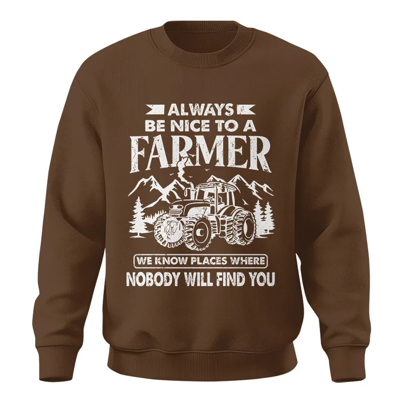 Nice Farmer Funny Tractor Rancher Farming - Unisex Crewneck Sweatshirt