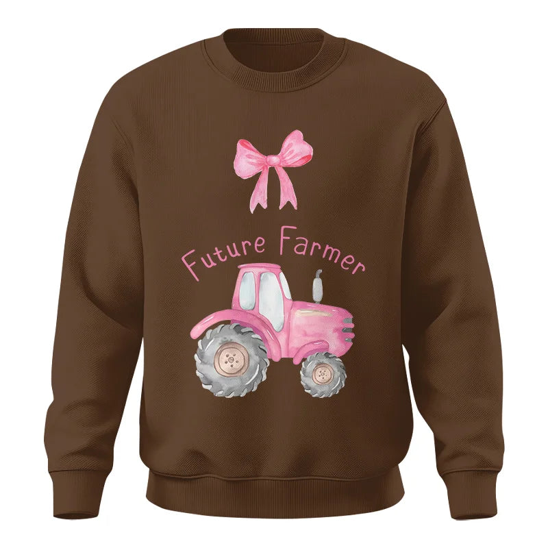 Pink Tractor For Future Farmer - Unisex Crewneck Sweatshirt