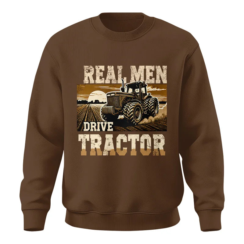 Image of Real Men Drive Tractor - Unisex Crewneck Sweatshirt