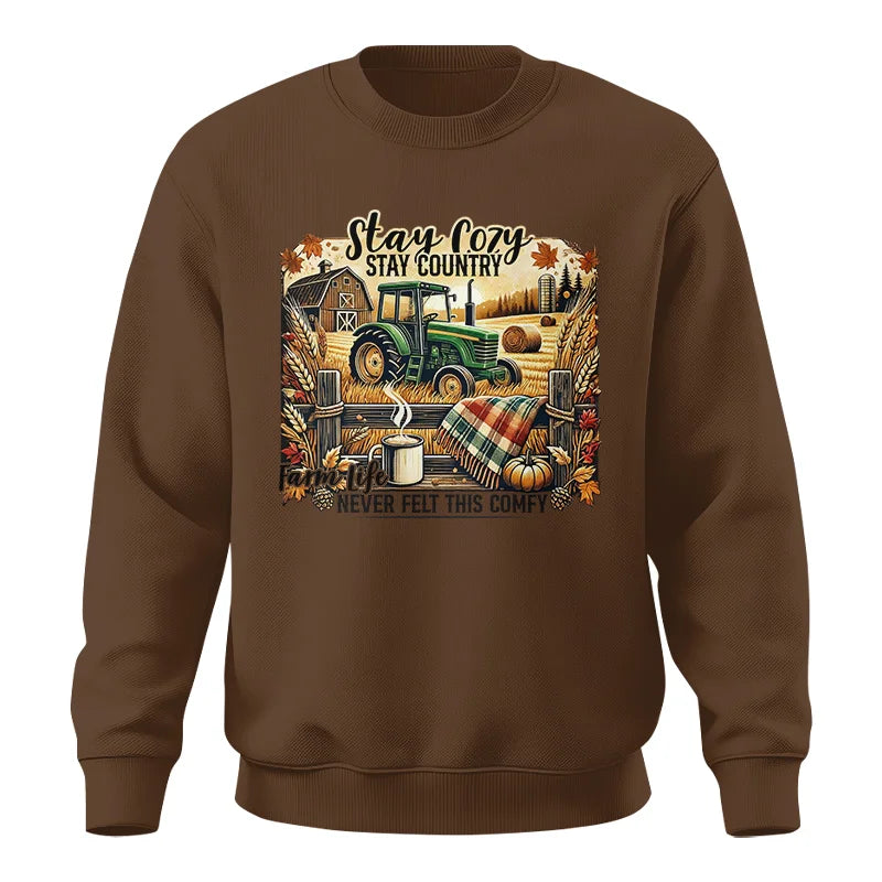 Stay Cozy_Stay Country_Farm Life Never Felt This Comfy 2 - Unisex Crewneck Sweatshirt