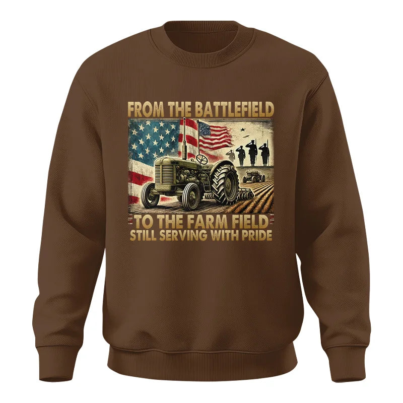 Veteran Farmer From The Battlefield To The Farm Field 1 - Unisex Crewneck Sweatshirt