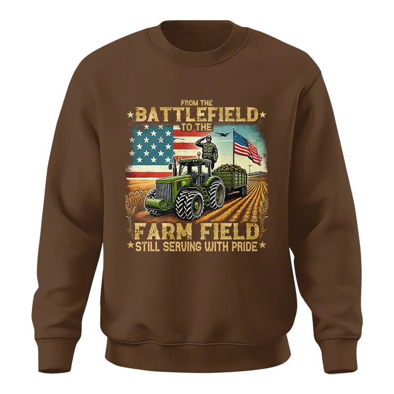 Veteran Farmer From The Battlefield To The Farm Field 2 - Unisex Crewneck Sweatshirt