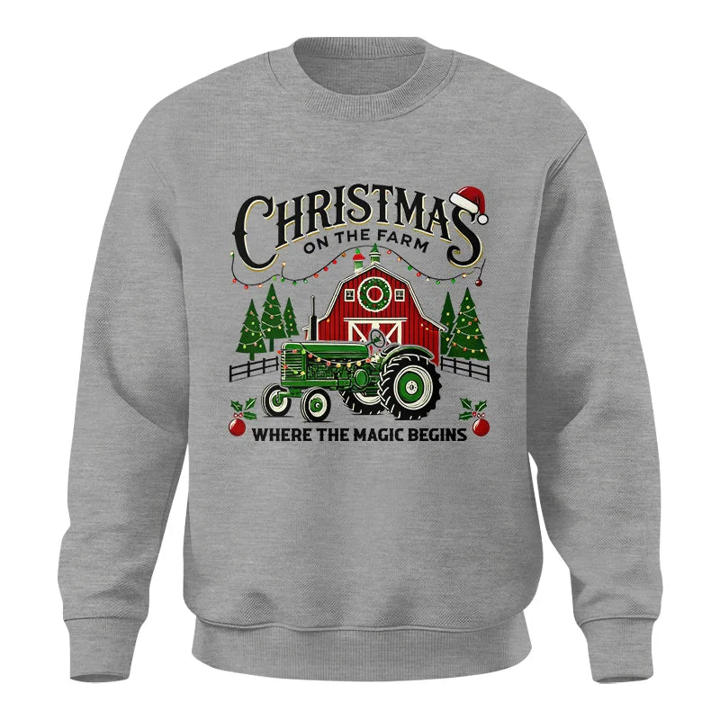 Image of Christmas on the Farm Where the Magic Begins! 5 - Unisex Crewneck Sweatshirt