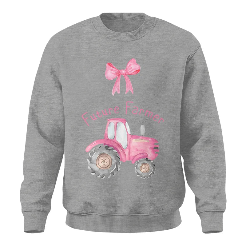 Pink Tractor For Future Farmer - Unisex Crewneck Sweatshirt