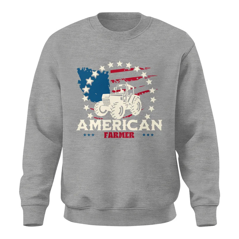 Proud To Be An American Farmer Citizen Veteran - Unisex Crewneck Sweatshirt