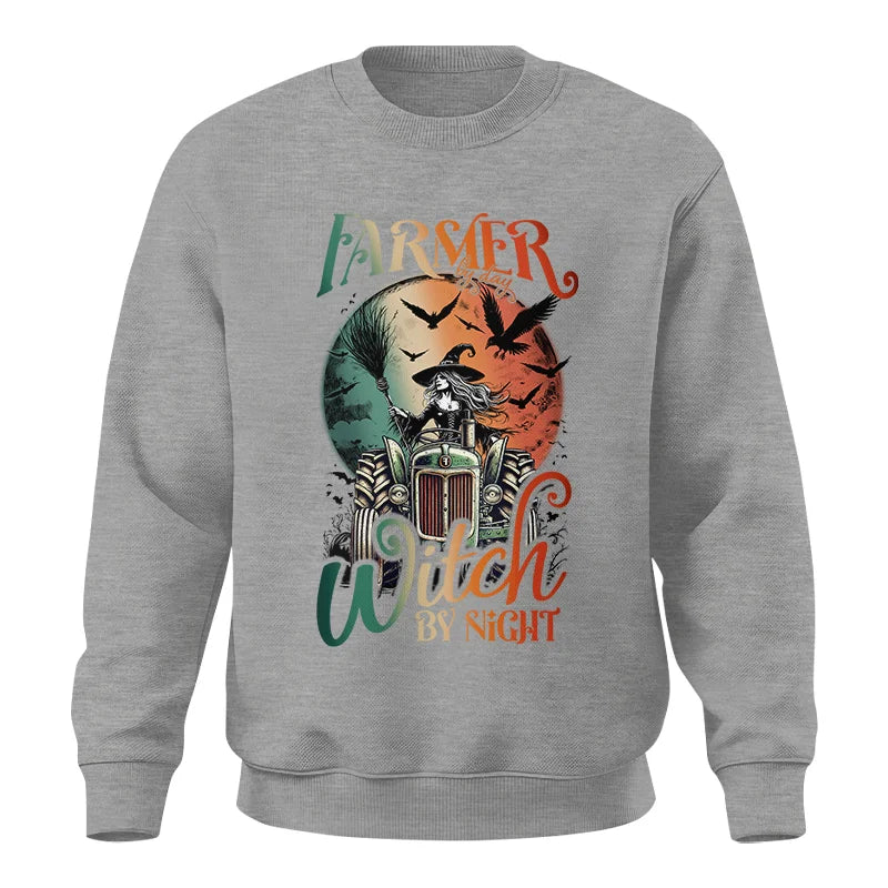 Tractor Halloween Farmer By Day Witch By Night - Unisex Crewneck Sweatshirt