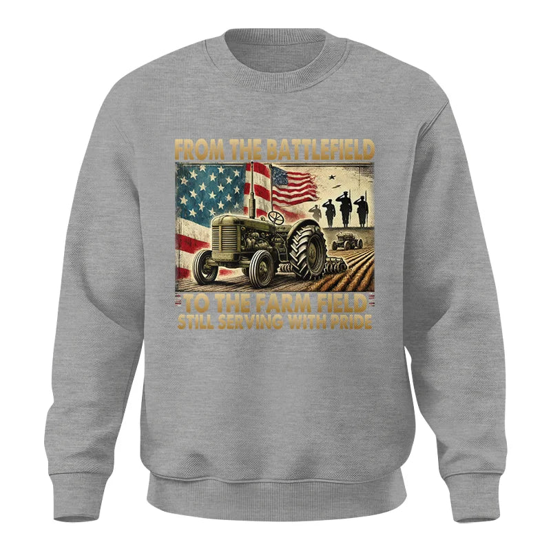 Veteran Farmer From The Battlefield To The Farm Field 1 - Unisex Crewneck Sweatshirt