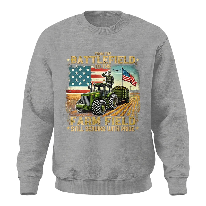 Veteran Farmer From The Battlefield To The Farm Field 2 - Unisex Crewneck Sweatshirt