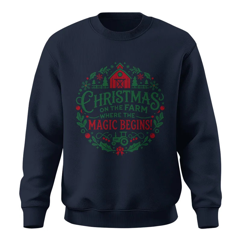 Christmas on the Farm Where the Magic Begins! 2 - Unisex Crewneck Sweatshirt