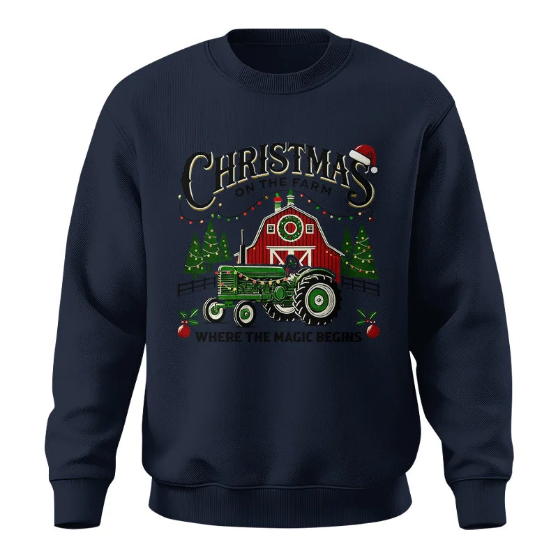 Image of Christmas on the Farm Where the Magic Begins! 5 - Unisex Crewneck Sweatshirt