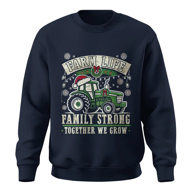 Image of Farm Life Family Strong Together We Grow - Unisex Crewneck Sweatshirt