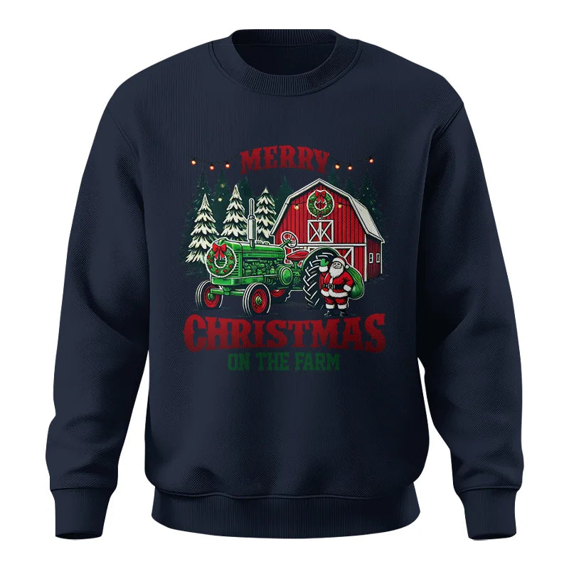 Image of Merry Christmas On The Farm 3 - Unisex Crewneck Sweatshirt