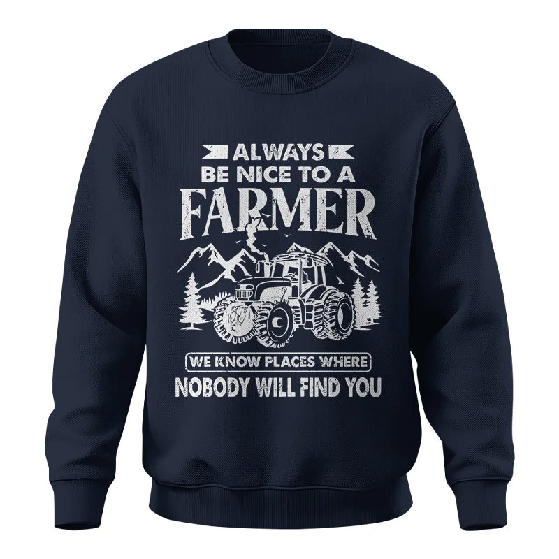 Nice Farmer Funny Tractor Rancher Farming - Unisex Crewneck Sweatshirt