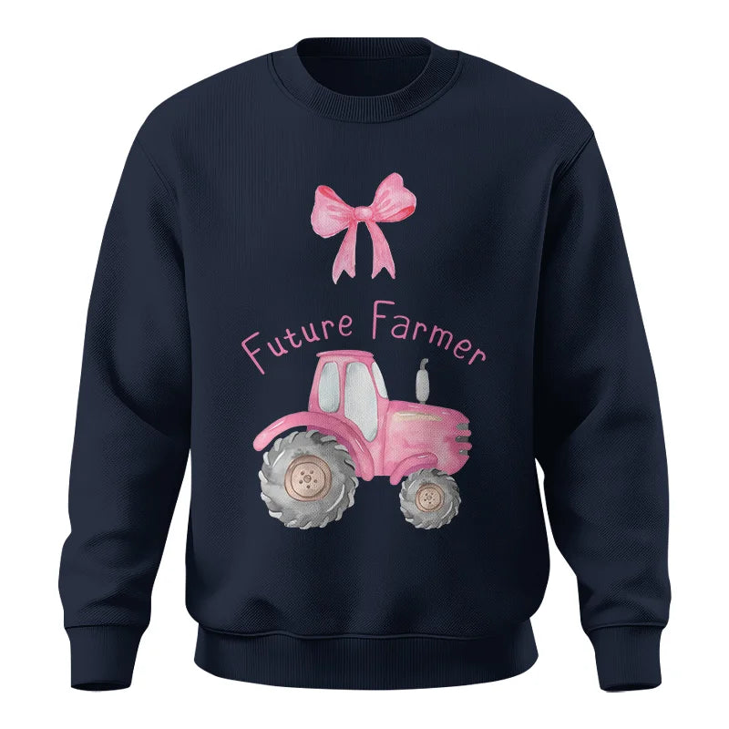 Pink Tractor For Future Farmer - Unisex Crewneck Sweatshirt