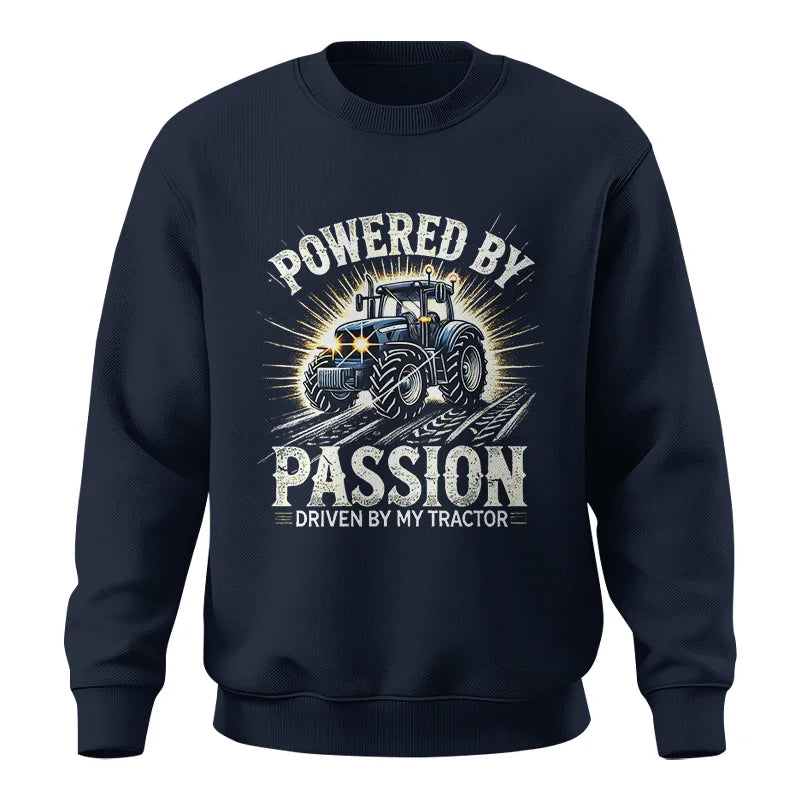 Powered By Passion Driven By My Tractor - Unisex Crewneck Sweatshirt