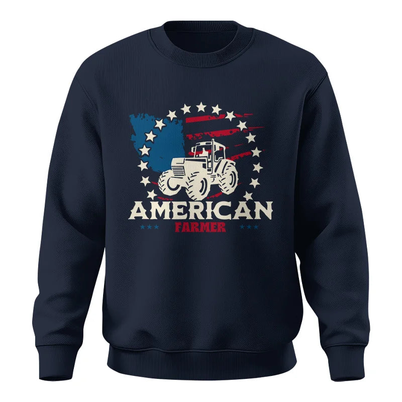 Proud To Be An American Farmer Citizen Veteran - Unisex Crewneck Sweatshirt