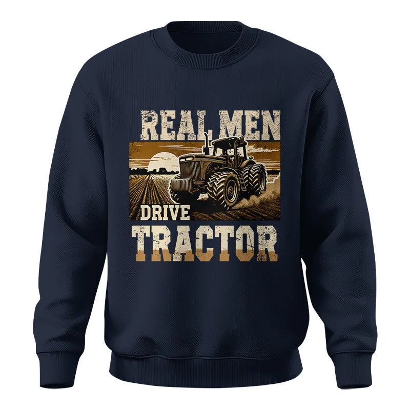 Image of Real Men Drive Tractor - Unisex Crewneck Sweatshirt