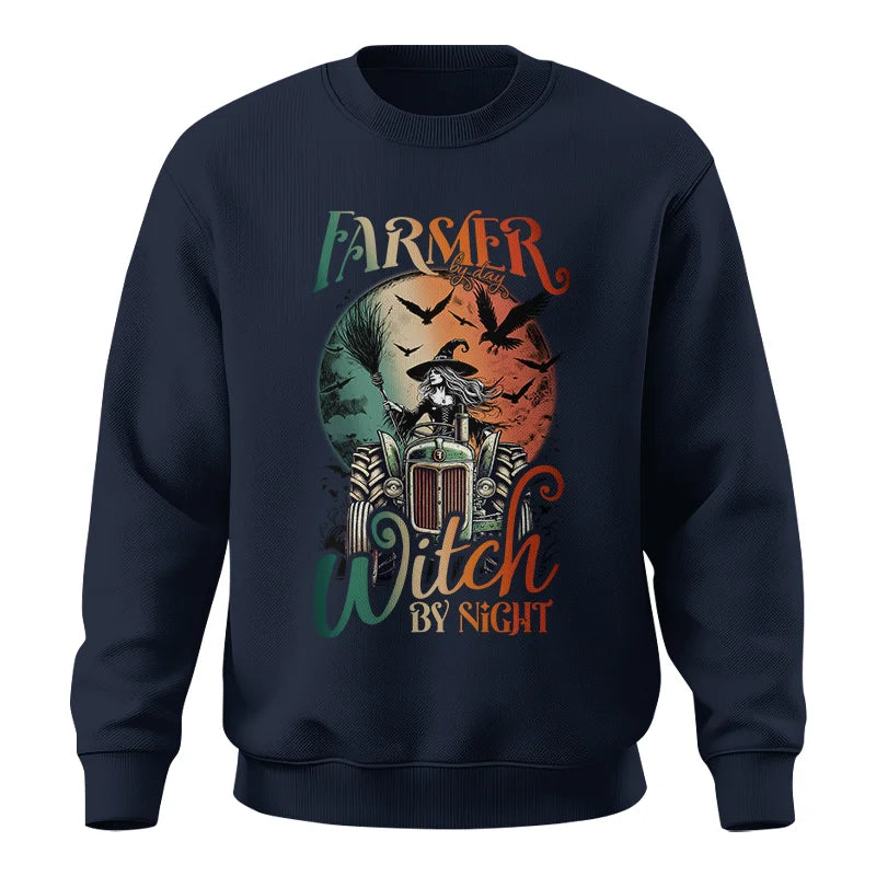 Tractor Halloween Farmer By Day Witch By Night - Unisex Crewneck Sweatshirt