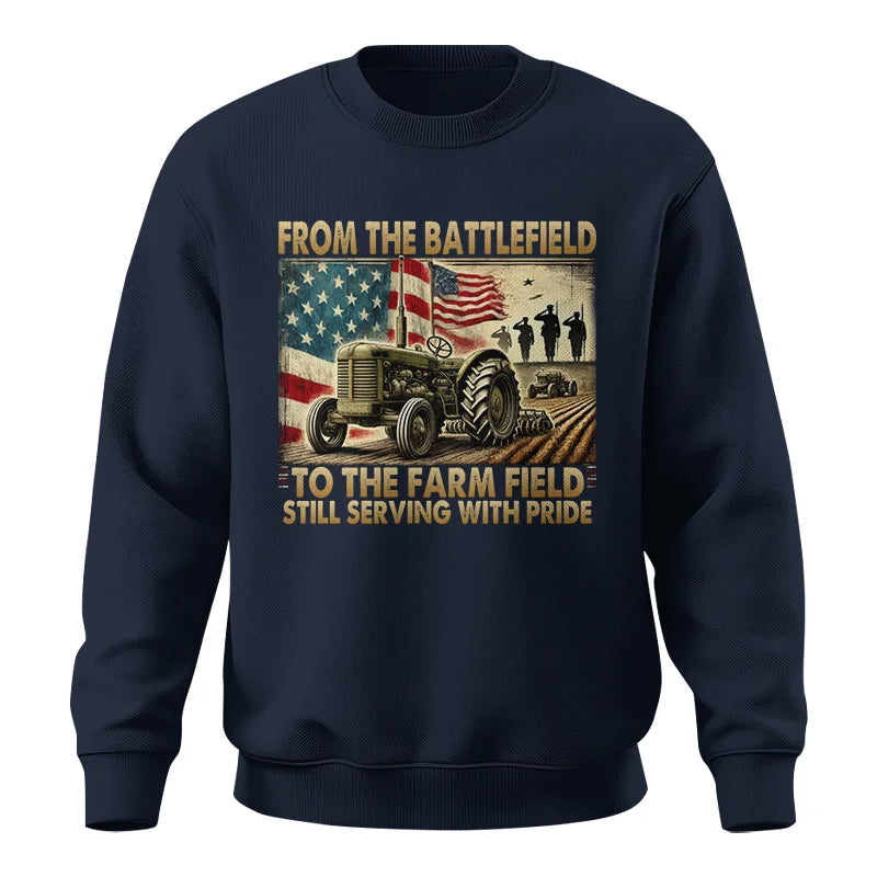 Veteran Farmer From The Battlefield To The Farm Field 1 - Unisex Crewneck Sweatshirt