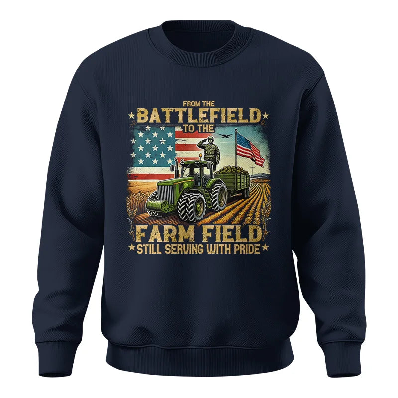 Veteran Farmer From The Battlefield To The Farm Field 2 - Unisex Crewneck Sweatshirt