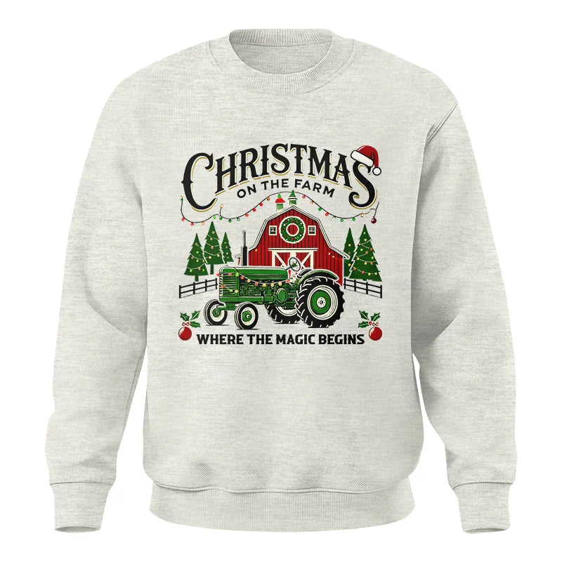 Image of Christmas on the Farm Where the Magic Begins! 5 - Unisex Crewneck Sweatshirt