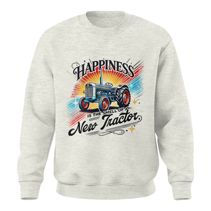 Image of Happiness Is The Smell Of A New Tractor - Unisex Crewneck Sweatshirt