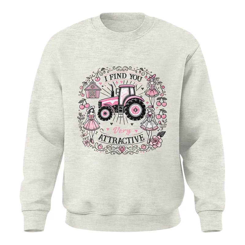 Image of I Find You Very Attractive Pink Cherry - Unisex Crewneck Sweatshirt