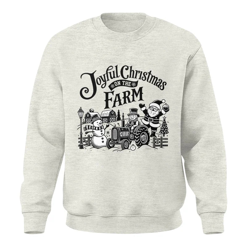 Joyful Christmas On The Farm 1 - Unisex Crewneck Sweatshirt