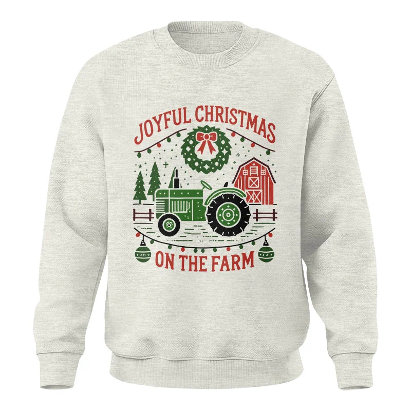 Joyful Christmas On The Farm 3 - Unisex Crewneck Sweatshirt