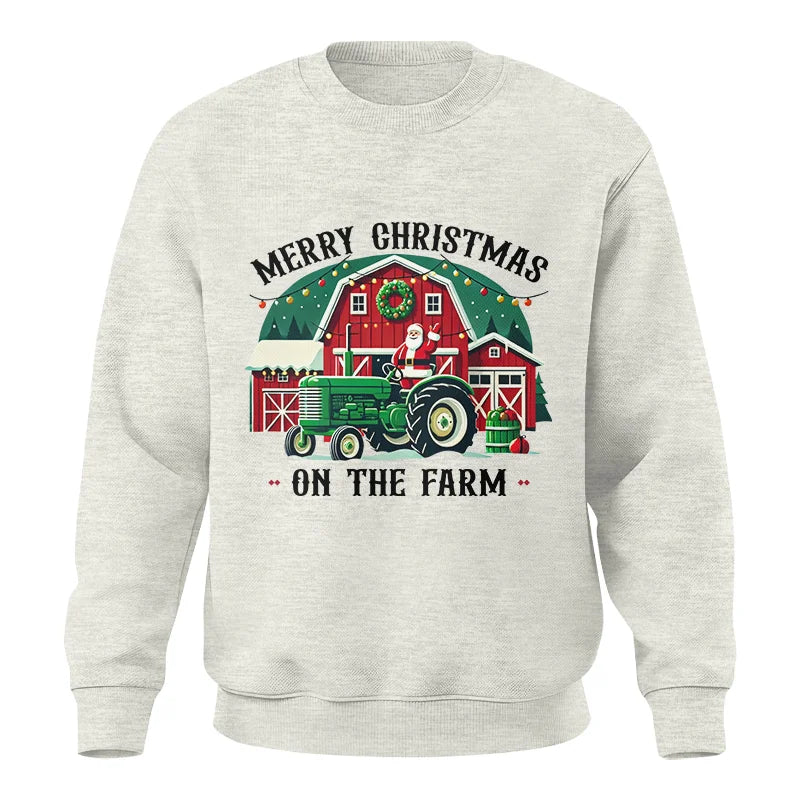 Image of Merry Christmas On The Farm 1 - Unisex Crewneck Sweatshirt