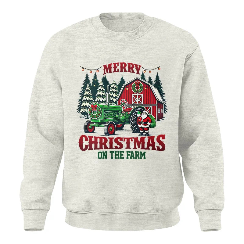 Image of Merry Christmas On The Farm 3 - Unisex Crewneck Sweatshirt