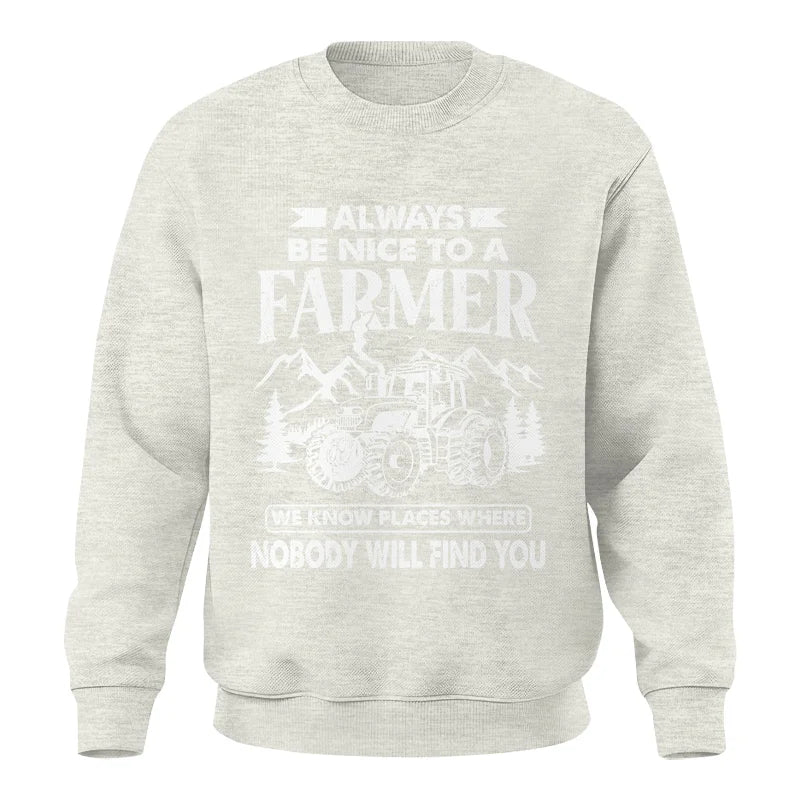 Nice Farmer Funny Tractor Rancher Farming - Unisex Crewneck Sweatshirt