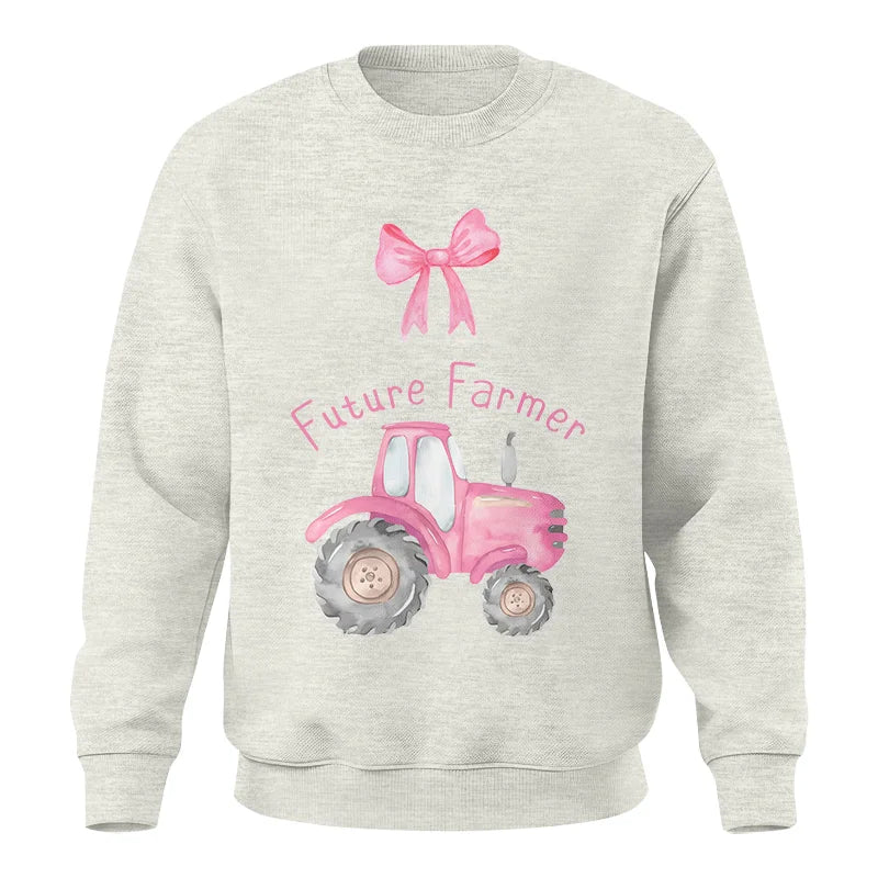 Pink Tractor For Future Farmer - Unisex Crewneck Sweatshirt