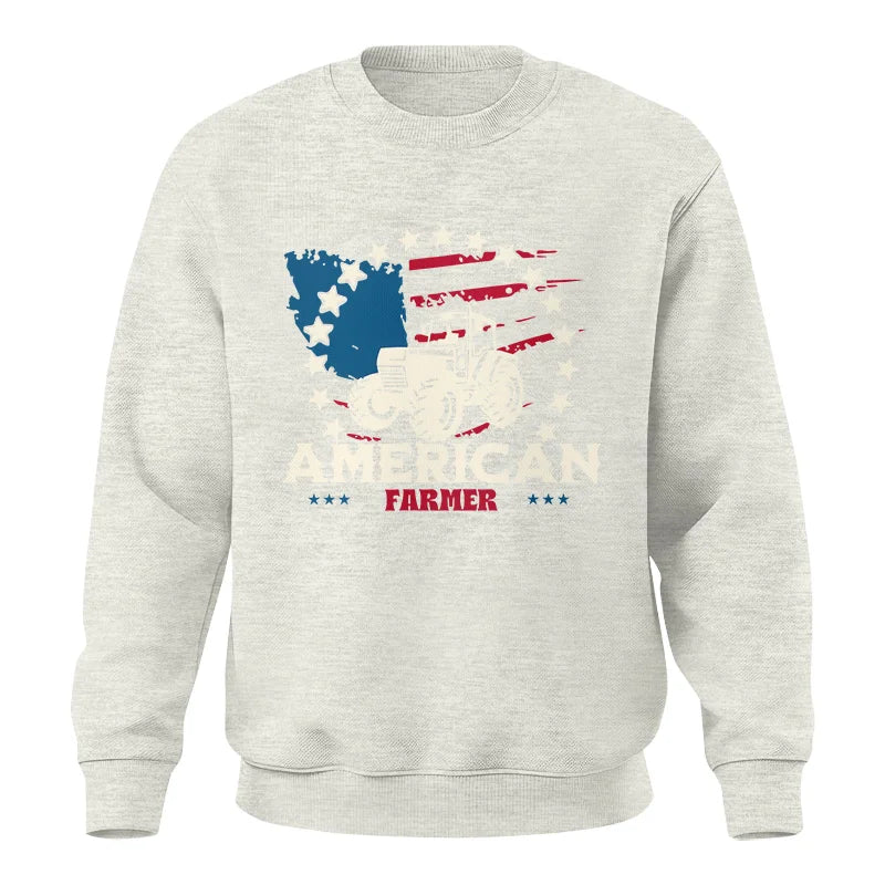 Proud To Be An American Farmer Citizen Veteran - Unisex Crewneck Sweatshirt