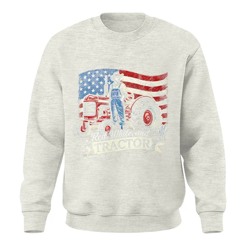 Image of Red White And Tractor - Unisex Crewneck Sweatshirt