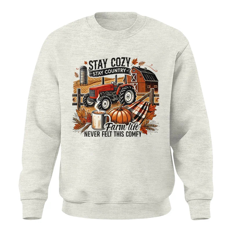 Image of Stay Cozy_Stay Country_Farm Life Never Felt This Comfy - Unisex Crewneck Sweatshirt