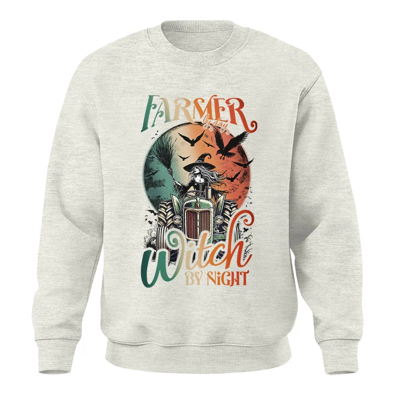 Tractor Halloween Farmer By Day Witch By Night - Unisex Crewneck Sweatshirt