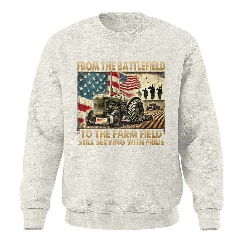 Veteran Farmer From The Battlefield To The Farm Field 1 - Unisex Crewneck Sweatshirt