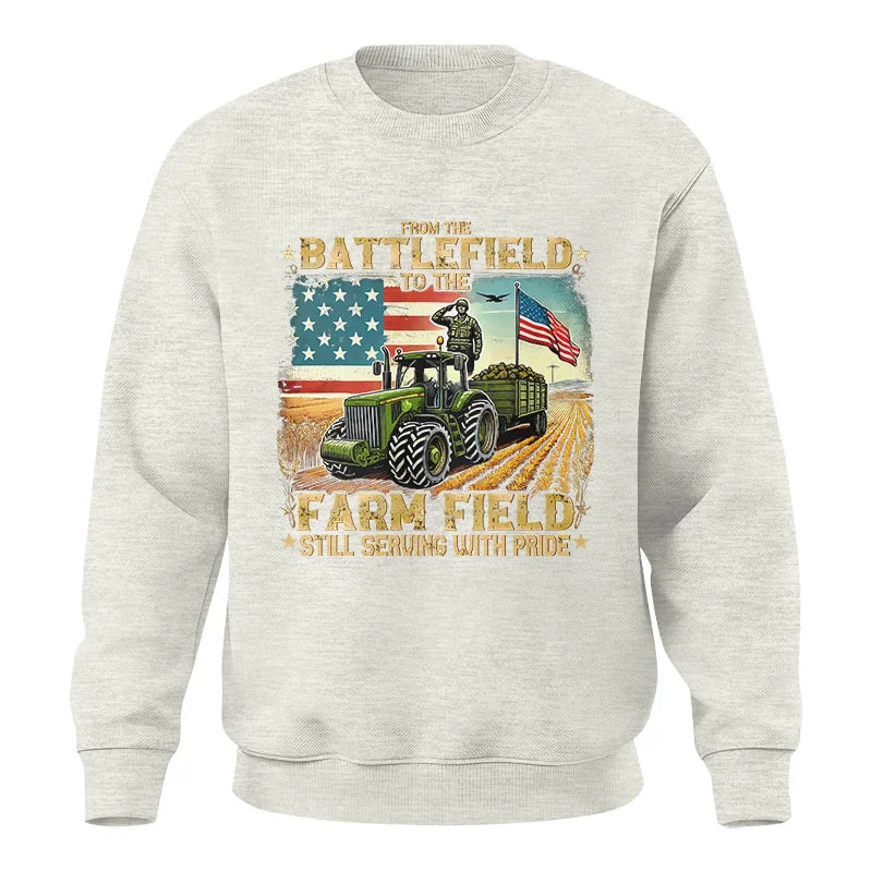 Veteran Farmer From The Battlefield To The Farm Field 2 - Unisex Crewneck Sweatshirt