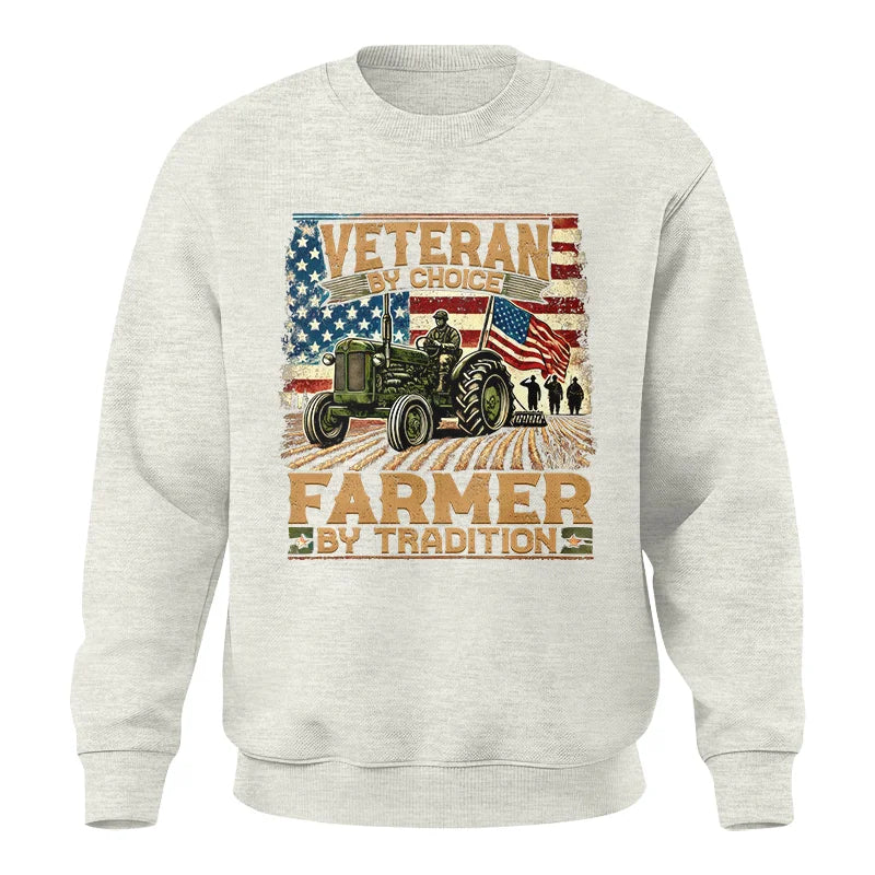 Image of Veteran Farmer Veteran By Choice_Farmer By Tradition - Unisex Crewneck Sweatshirt