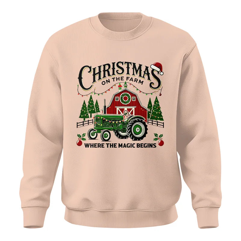 Image of Christmas on the Farm Where the Magic Begins! 5 - Unisex Crewneck Sweatshirt