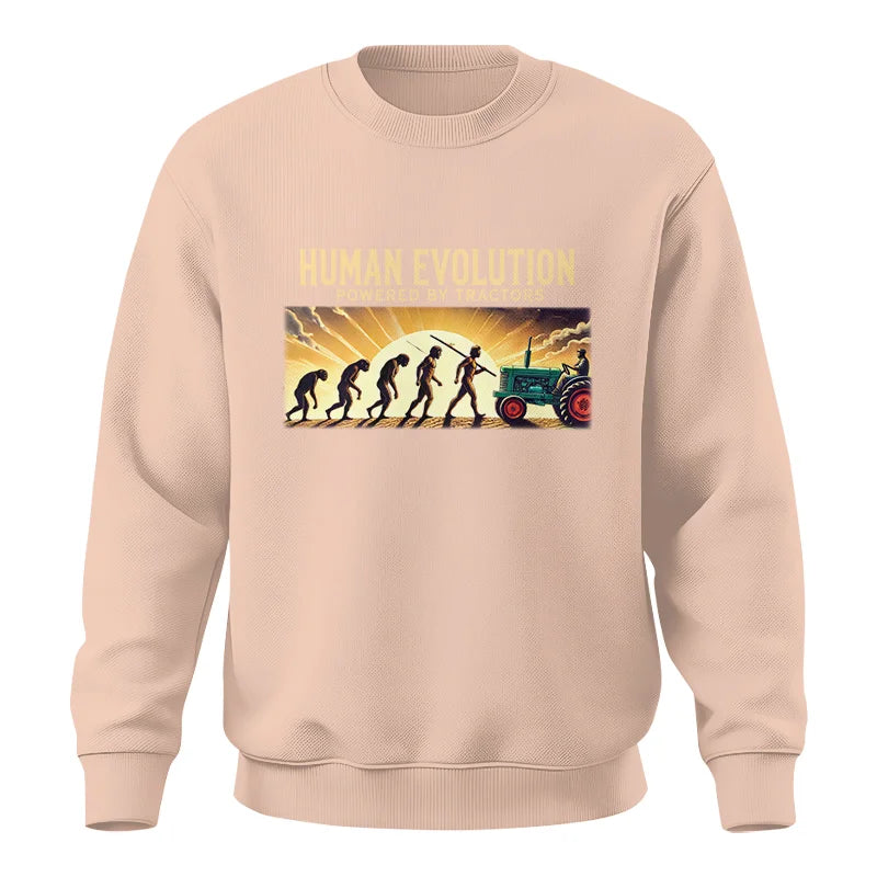 Human Evolution Powered By Tractors - Unisex Crewneck Sweatshirt